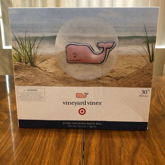 VINEYARD VINES 30" Pink Whale Inflatable Ball - Picture 3 of 4